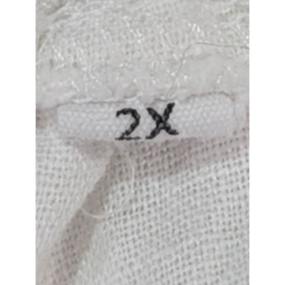 Westbound Woman Linen Capris Womens 2X White Coastal Grandma Resort Wide Leg - Picture 10 of 12